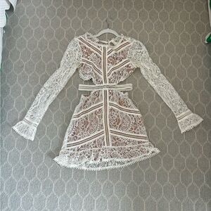 For Love & Lemons white Emerie cut out dress